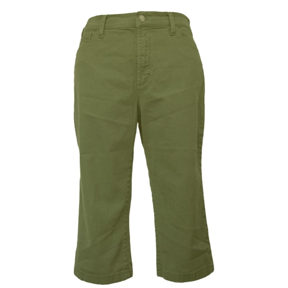NYDJ Women's Ankle Cropped Jeans in Olive Green